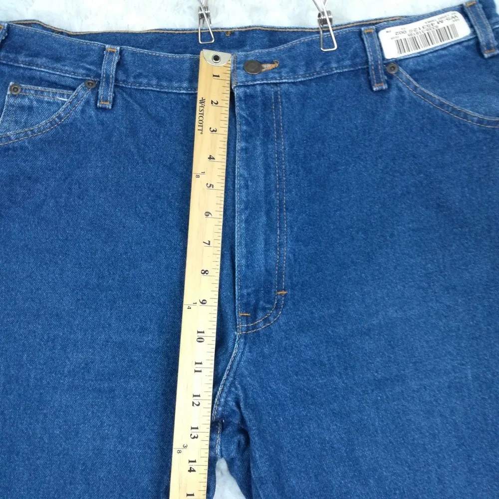 Dickies Mens Jeans 5 Pocket Work Straight Leg Blue Denim Indigo Wash 42x32‎